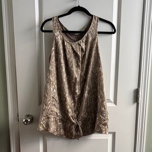 Liz Lange Taupe Tank with Front Tie